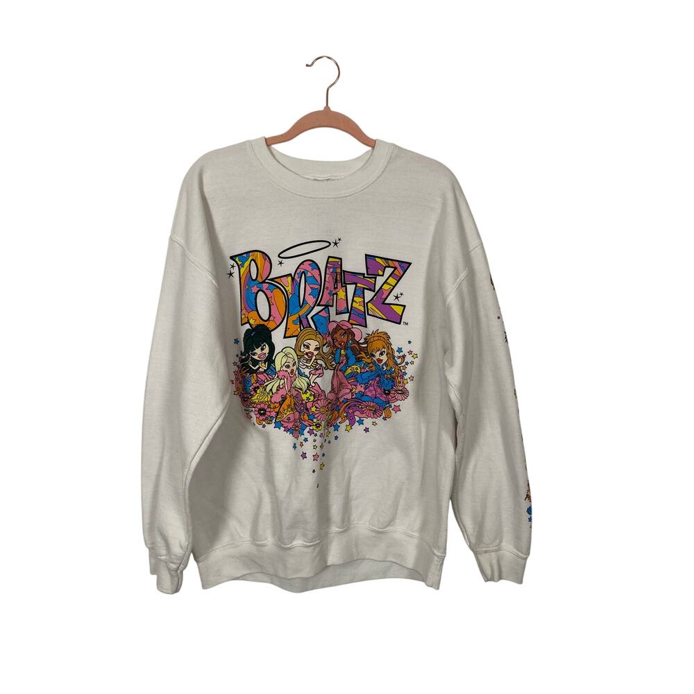 Bratz Doll Women Sweatshirt White Longsleeves Graphic Size S/M